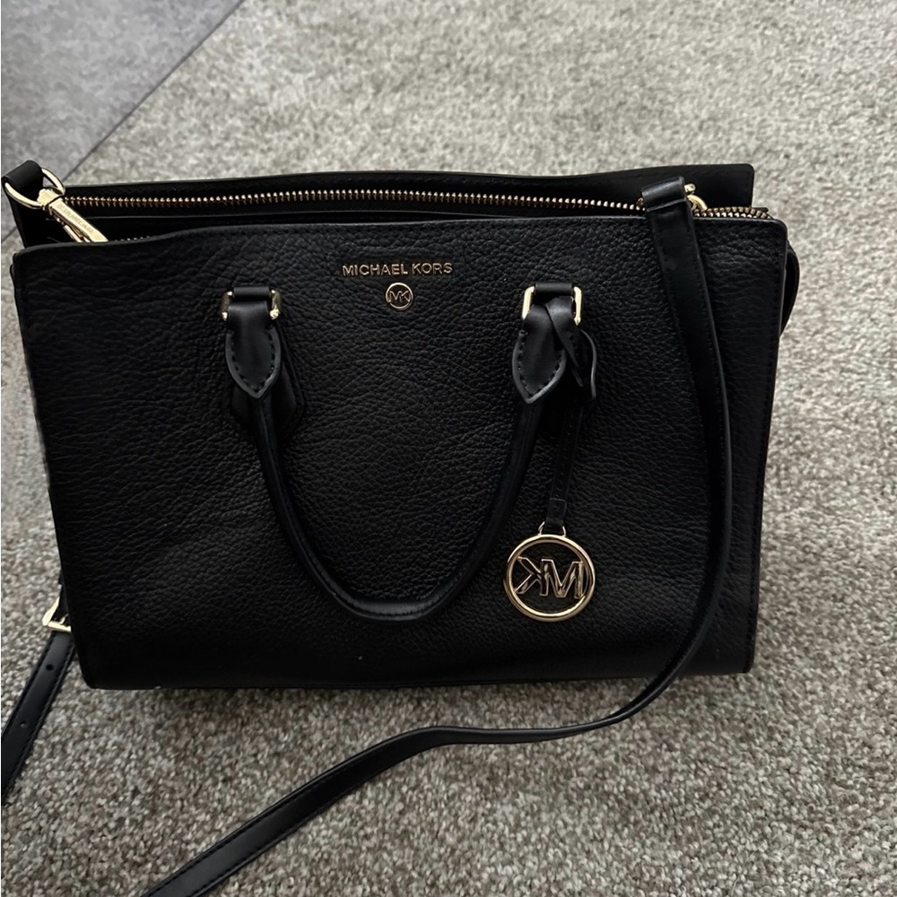 Michael Kors Black Leather Satchel